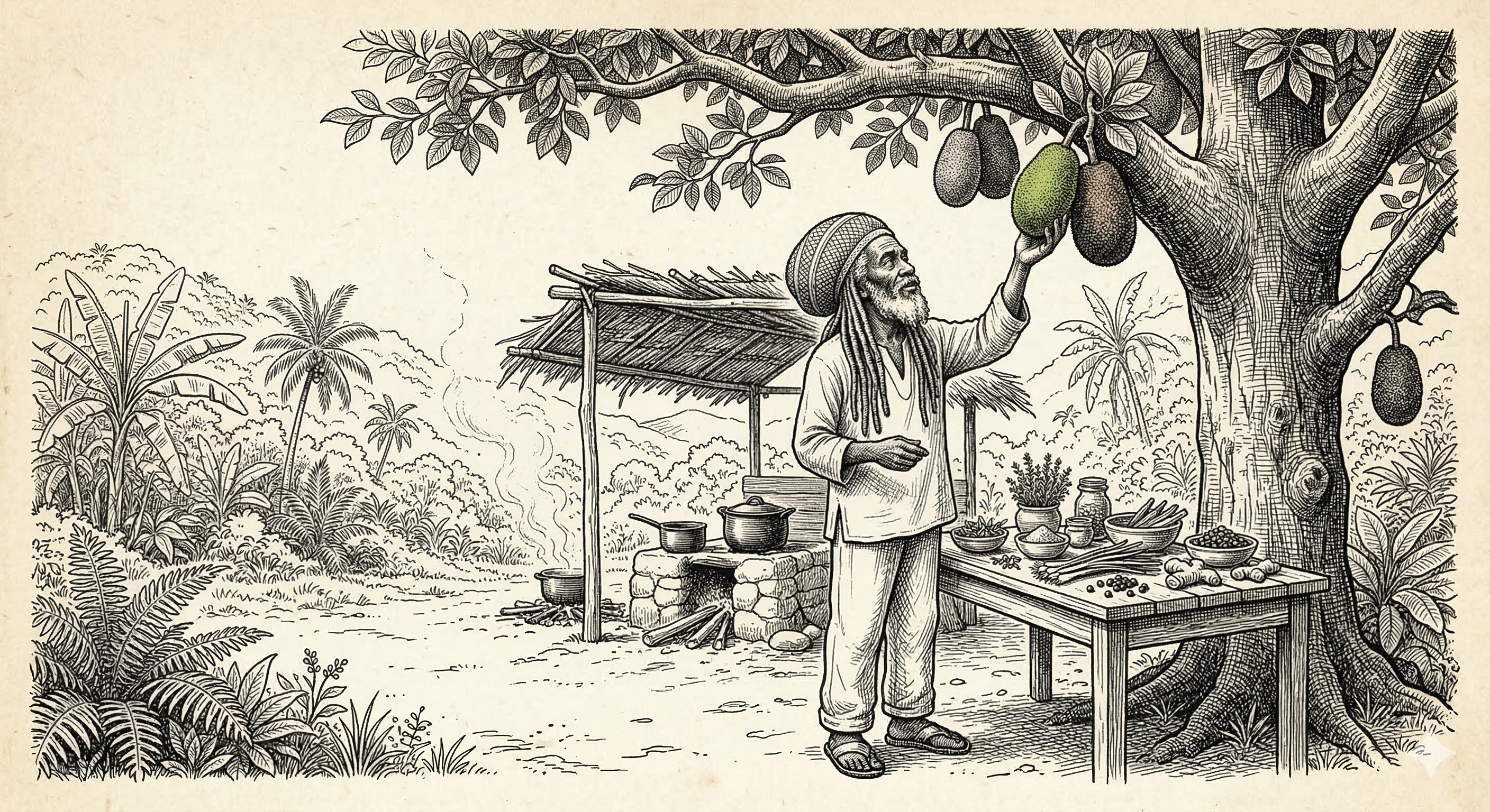 Jerk Jackfruit illustration