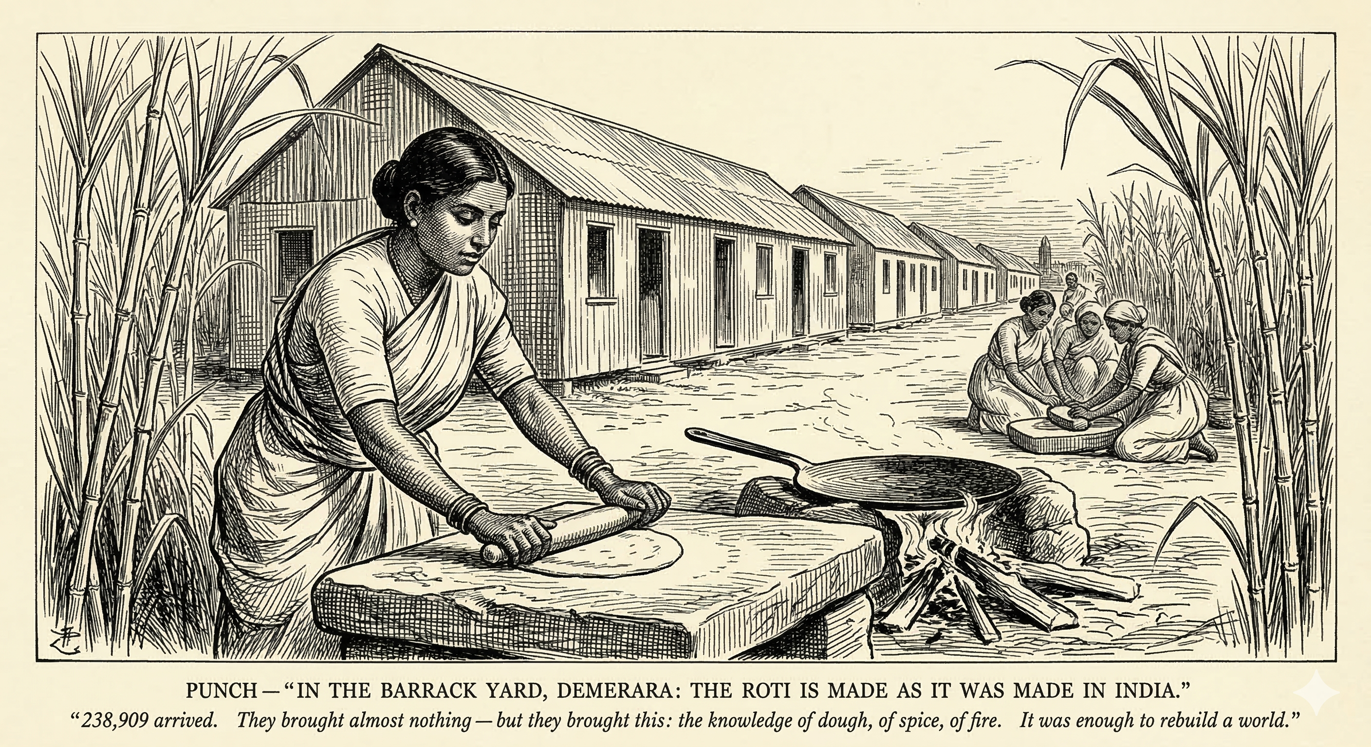 Roti and Curry illustration